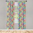 thumbnail image 3 of Ambesonne Spring Curtains, Flourishing Nature Motif, Pair of 28"x95", Multicolor, 3 of 5