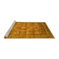thumbnail image 2 of Ahgly Company Machine Washable Indoor Rectangle Abstract Yellow Modern Area Rugs, 5' x 7', 2 of 4