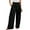 Black, variant on Letdown Womens Dress Pants Wide Leg Stretchy Work Pants with Pockets Elastic Waist Pleated Front Business Casual Slacks Athletic Bottom (Black, L)