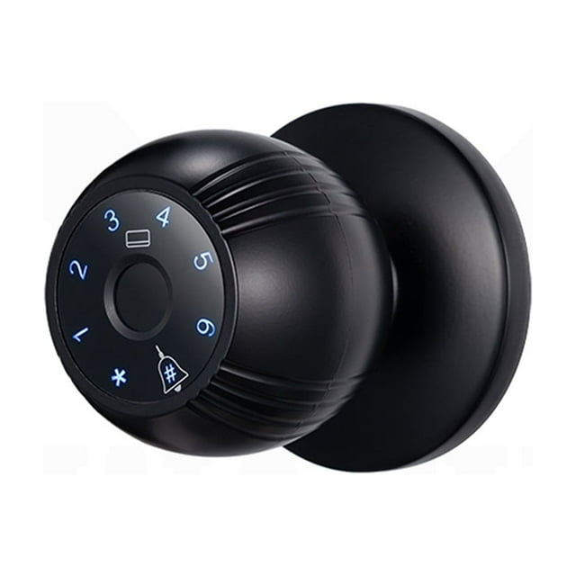 Serrure Intelligente à Bouton de Porte, Empreinte Digitale Biométrique, Électronique Ronde, Entrée Sans Clé, Sécurité Intérieure, Facile à Utiliser
