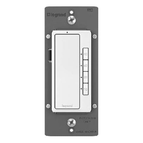 Legrand RT2WCCV4 Radiant 4-Button Digital Timer, White