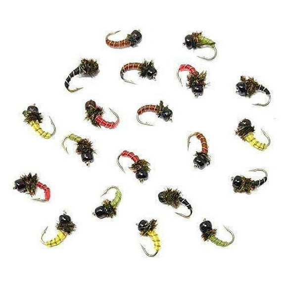 Bead Head Zebra Midge - 12 Wet Flies - Variety of Sizes and Colors