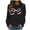 Black, variant on Gunia Plus Size Women'S Sweatshirt Round Neck Cute Bow Graphic Sweatshirt Long Sleeved Pullover Sweater Bow Sweater Tops Fall Fashion Clothes Black S-3Xl