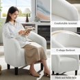 thumbnail image 4 of LAFGUR Barrel Chairs, Furry Accent Chairs, Sherpa Chairs with Soft Padded Armrest, Armchairs for Living Room Bedroom Office,Beige, 4 of 8