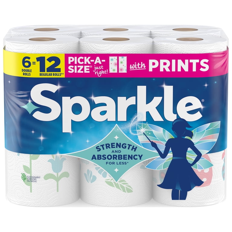 Sparkle Pick-A-Size Paper Towels, Multicolor, 6 Rolls photo 3