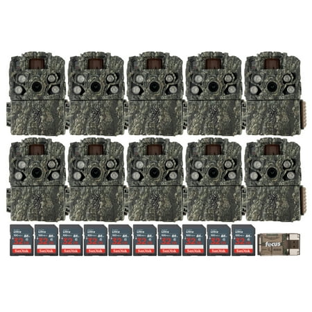 Browning Strike Force FHDR Trail Camera - 40MP Hunting Game Camera with Night Vision 0.2s Trigger Speed - Wildlife Scouting & Surveillance Bundle 32GB Memory Card and SD Card Reader (10-Pack)