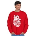 thumbnail image 5 of Powered By Plants Healthy Vegetarian Unisex Plus Size Sweatshirt Brisco Brands 3X, 5 of 6