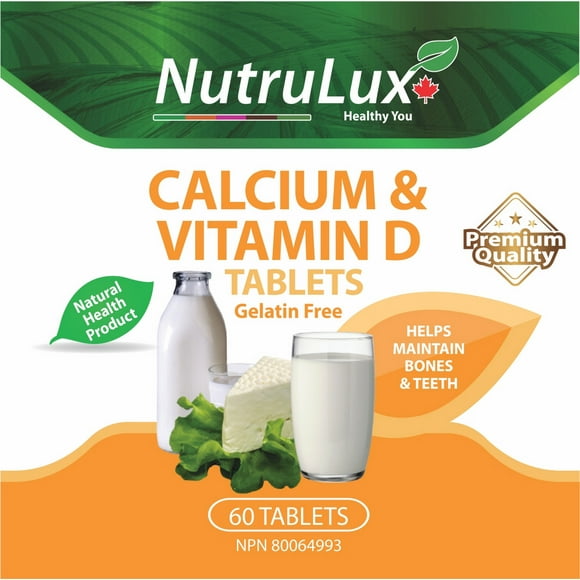Calcium & Vitamin D ( 600 mg Calcium ) Halal Gelatin Free Tablets