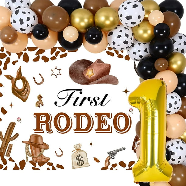 First Rodeo Birthday Party Decorations Boy, Western Cowboy Balloon