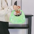 thumbnail image 3 of Bolso de media luna de acrílico para mujer Bolso de hombro de media luna de mármol Bolso hobo Bolso con asa superior, 3 of 5