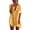 Yellow, variant on Womens Shirts Trendy Short Sleeve Drop Shoulder Shirt Dress for Women Solid Crewneck Loose Fit Casual Blouse Tunic with Pocket Purple XXL
