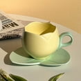 thumbnail image 3 of de Tulipán de Café de Cerámica con Forma de Flor de 300 Ml, Platillo para de Té, de Cerámica para Beber, de Tulipán,C, 3 of 5
