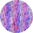 thumbnail image 1 of Ahgly Company Machine Washable Indoor Round Transitional Dark Orchid Purple Area Rugs, 4' Round, 1 of 7
