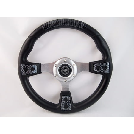 Sage Carbon Fiber - 1984+ CLUB CAR DS CARBON FIBER steering wheel golf cart WITH Adapter 3 spoke