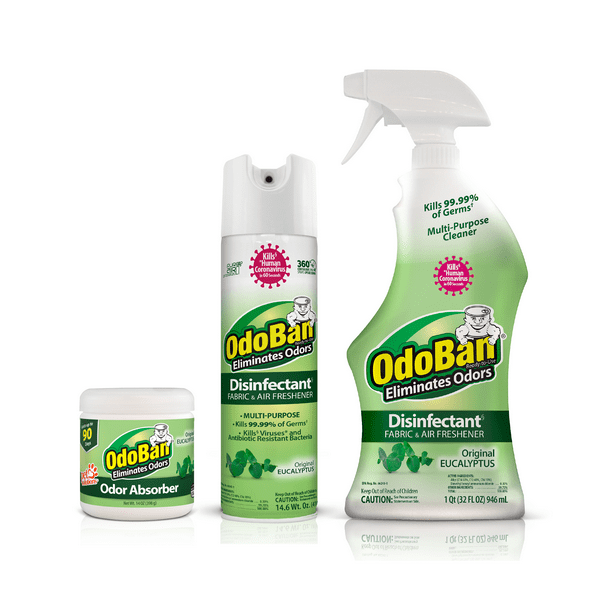 OdoBan Multipurpose Cleaner Disinfectant and Harsh Smell Eliminator Fabric/Air Freshener Pack