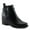 Black, variant on Padule Women’s Faux Leather Ankle Booties with Block Heel and Side Zipper