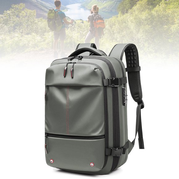 Vacuum Backpack - Water Resistant Expandable Vacpack with Vacuum Compression & 19 Inch Large Capacity, Anti Theft Air Bag Backpack for Travel