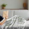 thumbnail image 3 of Nature is My Home Soft Flannel Fleece Throw Blanket, Typography Framed with Streaks and Motifs Tribal, Cozy Plush for Indoor and Outdoor Use, 70" x 90", Olive Green Pale Green, by Ambesonne, 3 of 5
