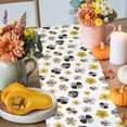 thumbnail image 4 of Yellow Black Flower Texture Cotton Linen Table Runner, Washable Table Runners for Kitchen, Dining Room, Holiday, Home Party Table Decor, 13x72 Inches, 4 of 9