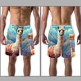 thumbnail image 3 of luoweisi Men's Beach Shorts Quick Dry Swim Trunks with Mesh Lining Alpaca L, 3 of 5