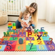 84.6inx56.4in Alphabet Play Mat For Kids Toddlers - Interlocking Foam Puzzles ABC & Numbers 0 To 9 Flooring Mat For Play & Exercise For Crawling Baby, Infant, Classroom, Toddlers, Kids, Gym Workout