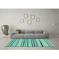 thumbnail image 3 of Ahgly Company Indoor Round Abstract Light Blue Modern Area Rugs, 8' Round, 3 of 4