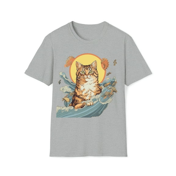 Ocean Cat for Cat Lovers T-Shirt, Tee Unisex Softstyle T-Shirt