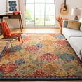 thumbnail image 2 of SAFAVIEH Aspen Warren Geometric Wool Area Rug, Blue/Orange, 9' x 12', 2 of 5