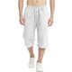 thumbnail image 2 of Pantalones largos para niños, de color liso, con cintura ajustable, con pliegues y bolsillo, informales, deportivos, de poliéster., 2 of 7