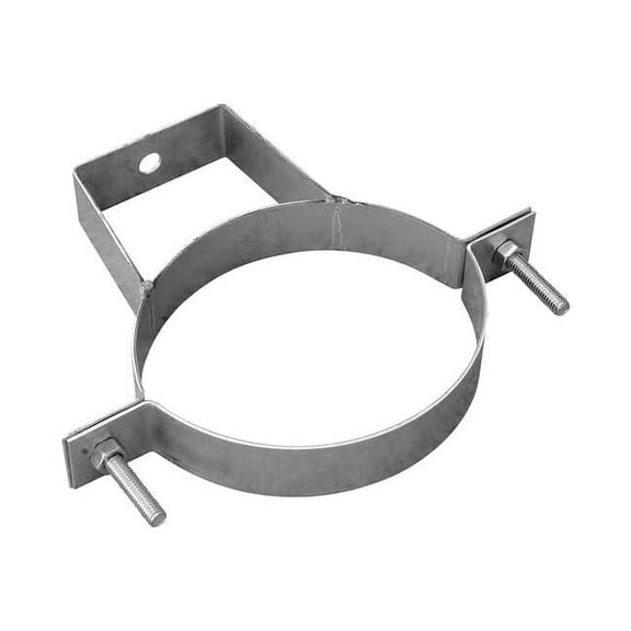 Pipe Hanger, 8 in Duct Dia, Galvanized Steel, 14 GA, 10-3/8" L x
