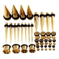 thumbnail image 4 of Kit de Estiramiento Cónico Zulema de Oreja de Acero Inoxidable 36 Piezas Tapones Oro, 4 of 6