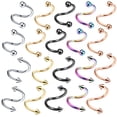 thumbnail image 3 of 5Pcs Stylish Lip Ring Anti-rust Stainless Steel Shiny All Match Nose Ring for Club, 3 of 7