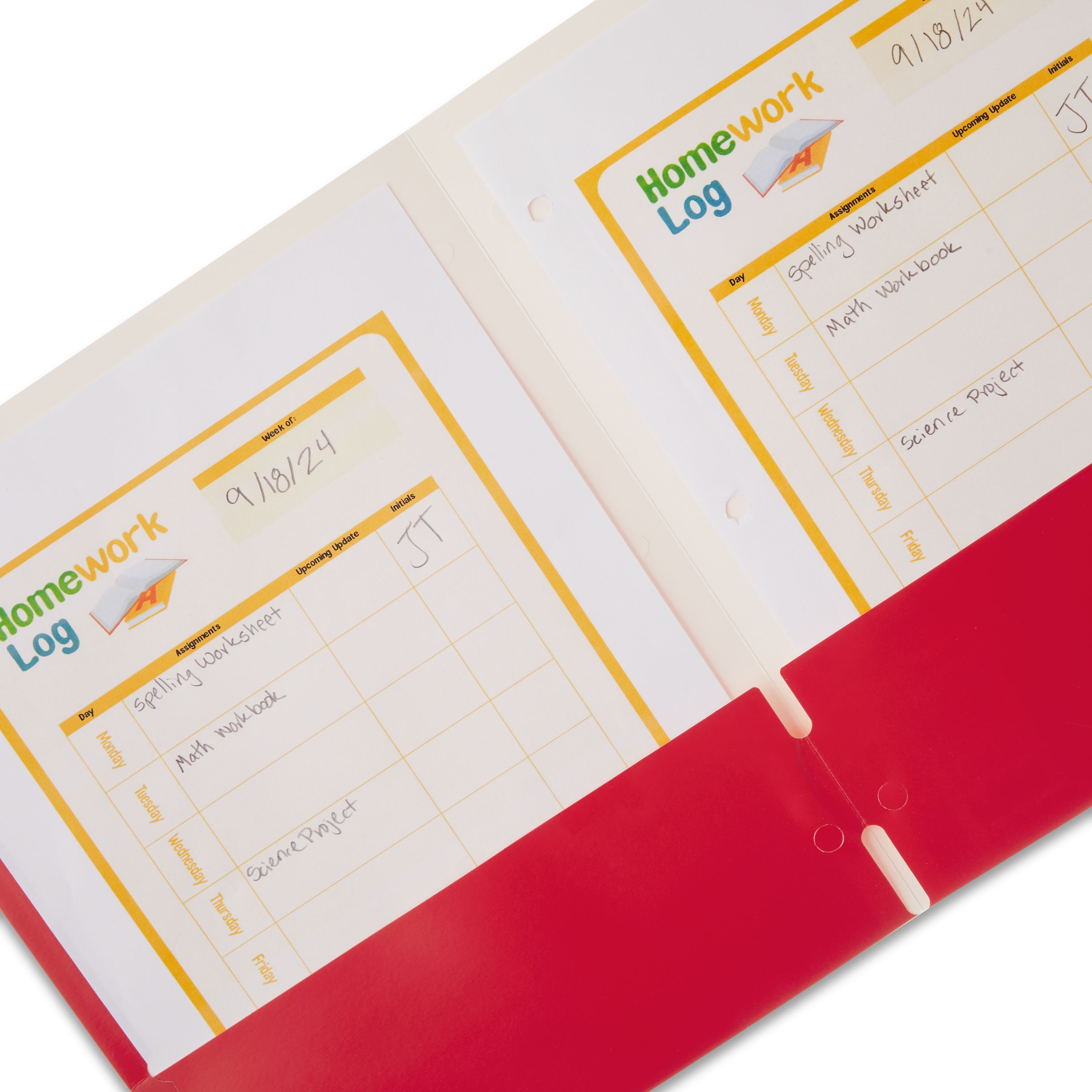 Pen+Gear 2-Pocket Paper Folder, Red