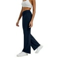 thumbnail image 5 of Gkeoshab Crz Yoga Leggings Women's Solid Color Loose Fit Yoga Pants - Casual & Comfortable Workout Trousers Navy XXL, 5 of 9