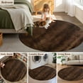 thumbnail image 5 of Round Rugs 8 Ft, Rustic Wood Non Slip Area Rugs for Kitchen Bedroom Entryway, Brown Wooden Planks Farmhouse Vintage Washable Carpet Runner Rug Floor Mats for Bedroom Home Decor, 5 of 8