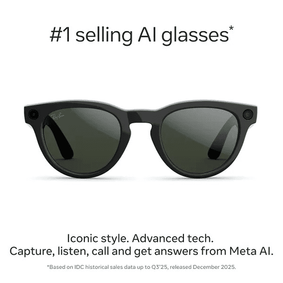 Ray-Ban | Meta Headliner (Gen 2) - Shiny Black, Transitions Graphite Green lenses