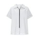 thumbnail image 4 of Vestidos Casuales Para Mujer, Blusas De Mujer De Moda Blusa tipo túnica de lino con solapa y manga corta para mujer, holgada, con cremallera, para verano, para el trabajo, 4 of 6