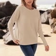 thumbnail image 2 of SOMER Sweaters for Women Crewneck Long Sleeve Ribbed Knit Pullover Sweaters Tops Trendy, 2 of 6