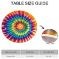 thumbnail image 6 of Rainbow Tie Dye Mandala Pattern Round Fitted Tablecloth with Elastic Edge,Dining Table Cover Waterproof,Outdoor Round Tablecloth for Camping,Dining,Indoor and Outdoor, 6 of 7