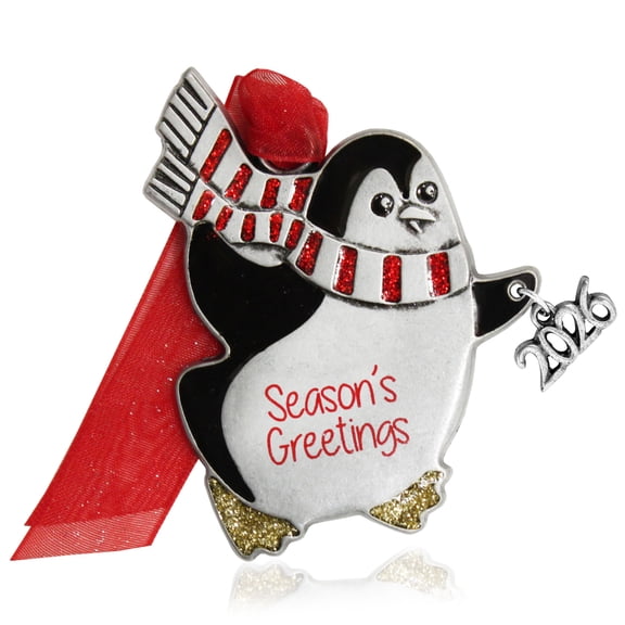 Gloria Duchin Penguin with Scarf Dated Ornament