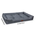 thumbnail image 2 of Waterproof Dog Bed for Small Dogs, Non-Slip Bottom Plush Mat for Cats and Small Breed Pets Up to 25lbs, Indoor Outdoor Cozy Pet Bed with Soft Bolster, 2 of 5