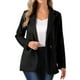 thumbnail image 1 of Blazer de ante sintético Inspire Chic para mujer, chaqueta de traje de doble botonadura con solapa, talla XS, color negro, 1 of 6