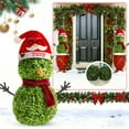 thumbnail image 6 of Christmas Decorations - 3D Realistic Plastic Christmas Snowman Sign - Holiday Decor, Weatherproof Garden Snowman, Easy Installation, Suitable for Front Door, Garden, Indoor Decor, 21.6'',Green C, 6 of 8