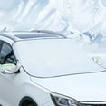 thumbnail image 6 of StSilkitty Magnetic Car Windshield Cover for All Seasons Protects Sedan from Snow,Tree Sap,Sun Damage and Frost with Night Visibility Strip and Mirror Coverage, 6 of 6