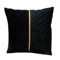 Solid Throw Pillows for Couch Decorative Throw Pillow Covers 18 x 18 Pleats Cotton Plush Velvet Cushion Cover for Sofa Bench Bedroom