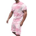 thumbnail image 5 of MKLEKYY Conjunto Deportivo Informal Corto Para Mujer Y Hombre, Ideal Para Vacaciones Y Fitness, Con Mangas Cortas Y Pantalones Cortos, Ideal Para Actividades De Primavera, Verano Y Otoño., 5 of 5