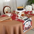 thumbnail image 6 of Table Runner 60 Inches Long for Kitchen Dining, Christmas Dresser Scarf Farmhouse, Dining Table Decorations for Wedding/Parties, Red Snowman Pine Cones Xmas Winter Snowflake 13 x 60 In, 6 of 9