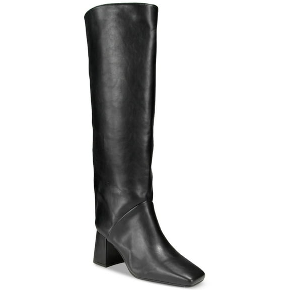 On 34th Millerr Stovepipe Boots for Women, Black Smooth, 9.5M