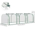 thumbnail image 3 of Outsunny Portable Tunneled Greenhouse with 43 Zippered Doors, PVC Cover, 3 of 10
