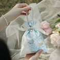 thumbnail image 1 of MesaSe Flower Drawstring Candy Bag with Pearls and Ribbons  10 Packs  Suitable for Weddings  Baby Showers  Birthdays and Special Occasions - Linen Polyester Fabric. Valentine‘s Day  Mothe, 1 of 6